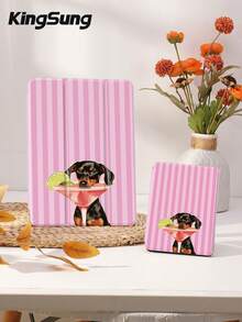 Kingsung Tablet dengan Motif Anjing Bergaris, Cocok untuk iPad Air 8 (Model M4), 2026 11-Inch/13-Inch, 9.7/10.2/10.5/10.9/12.9-Inch, Pro 11-Inch, Generasi ke-10, Galaxy Tab S6 Lite 10.4-Inch, Kindle Paperwhite 2024 Generasi ke-12, Kindle 2022 Generasi ke-11. Dilengkapi dengan Stand Cerdas, Fungsi Tahan Guncangan, serta Fungsi Bangun dan Tidur Otomatis. - MultiWarna - View 9