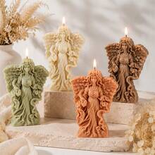 3D Angel Candle Silicone Mold Handmade Candle Making Mold Vintage Angel Girl Statue Candle Mold Winged Angel Sculpture Candle Mold For Wedding Home Decoration Gift - Angel Mold - View 5