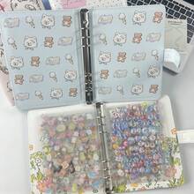 A5 Minimalist Cat-Themed Leather Loose-Leaf Notebook, Portable Large-Capacity Sticker Organizer, Can Be Used As A Notebook Set, Folder, Sticker Collection Book, Photo Storage Bag, Photo Album, Savings Planner, Journal, Notebook Or Office Stationery. - A5 Leather Cat and Dog Binder - View 5