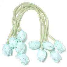 5PCS Rhinestone Studded Tulip Bud Flower Rope Ribbon, Sweet Style 3D Fabric Flower, Party Wedding Daily Wear Hair Accessory Clothing DIY Supplies, Shoe Hat Bag Decoration, Gift Packaging Decoration For Elders, Handmade Floral Craft Material - Tulip - View 22