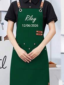 Customizable Chef Apron With Pockets And Adjustable Straps, Customizable Text, Logo, Name, And Graphics, Criss-Cross Design, Suitable For Restaurants, Food Service, And Cafes, Personalized Gift - Multicolor - View 57