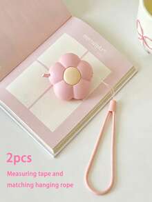Cute Floral Soft Measuring Tape (For Waist/Height Measurement), With Lanyard And Button, Double-Sided Centimeter/Inch Scale, Portable Emergency Use, Sewing And Body Measuring Tape, Suitable For Waist, Chest, Fabric, DIY Crafts, Travel Sewing Kit - Multicolor - View 8