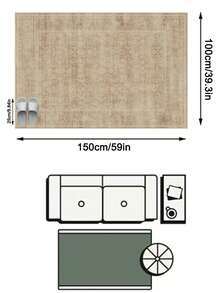 1pc American Luxury High-End Persian Classical Floral - Rectangular Soft Faux Cashmere Machine Washable Area Rug, Suitable For Living Room, Bedroom, Entryway, Bathroom, Hallway, Patio, Kitchen, Indoor/Outdoor, All-Season Large Size Floor Mat, Home Decor - Multicolor - View 15
