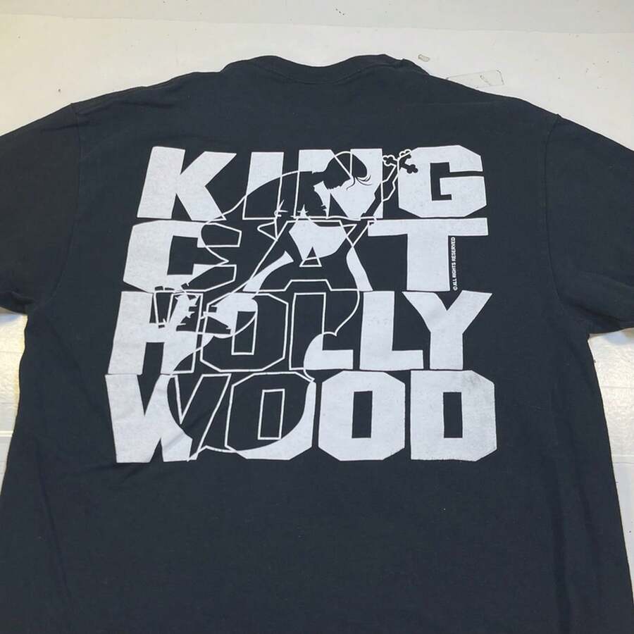 KING CAT ROCKABILLY TEE T SHIRT Mens L Black - 黑色 - 查看 1