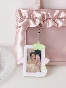 1 PC Pixel Style Angel Card Holder, 3-Inch Storage And Protection Case, Idol Idol Idol Card Display Pendant Set, First Day Of School - Multicolor - View 8