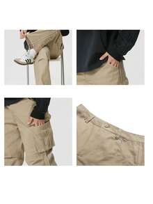 Adidas Originals Men's Sports Track Pants M 2026 Summer New Cargo Wide Leg Casual Long Pants KR5044 - Wonderful Brownish-green - View 7