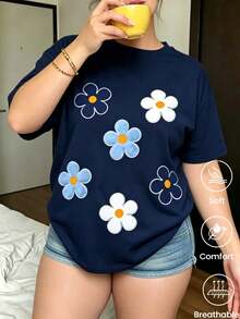 Women T-Shirts - Navy Blue - View 1