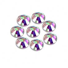 ICIQ Ss3-Ss50 Crystal AB Flat Back Non-Hotfix Nail Rhinestones 3D Glass Glue-On Crystal AB Stones DIY Decoration - SS34 288Pcs - View 4