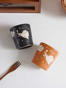 1pc 310ml Bird Ceramic Mug, "Spring Dove" Design, Perfect For Coffee; Ideal Home Decor And Tableware, Cafe Latte Art Mug, Tea Cup, Gift And Holiday Decoration - Multicolor - View 3