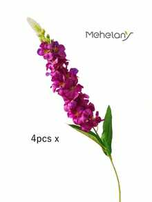 MEHELANY 4/2/1件裝 紫色人造飛燕草 仿真飛燕草花莖 長莖風信子人造花 適用於婚禮、居家、戶外派對花藝裝飾、桌飾中心裝飾、新娘背景裝飾 - 蓮色 - 查看 8