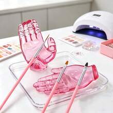 1 buah Tempat Penyimpanan Kuas Seni Kuku Berbentuk Jari Kreatif, Rak Penyimpanan Kuas Multi-Slot, untuk Penggunaan Salon, Dudukan Kuas Lukisan Kristal Berwarna-warni untuk Meja, Alat Penyimpanan Seni Kuku - MultiWarna - View 3