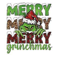 The Grinch 1pc The Christmas Iron-On Clothing Stickers, Heat Transfer Embroidery, Logo, And Offset Printing Iron-On Patches - Multicolor - View 5