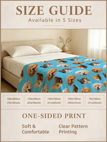 1pc Customized Photo Bed Blanket, Personalized Name Bed Throw, Personalized Throw Blanket, Cute & Comfortable Blanket, Home Gift, Birthday Gift, Christmas Gift, Personalized Gift, Gift For Son/Daughter, Gift For Friends - Style 4 - View 7