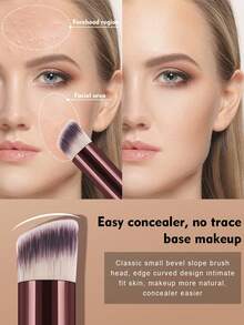15/3Pcs Professional Makeup Brushes Set, Soft Synthetic Bristles, Rose‑Gold Metal Ferrule & Wooden Handles, Face And Eye Cosmetic Brushes For Blush, Foundation, Contour, Eyeshadow And Highlighter For Beginners - Multicolor - View 5