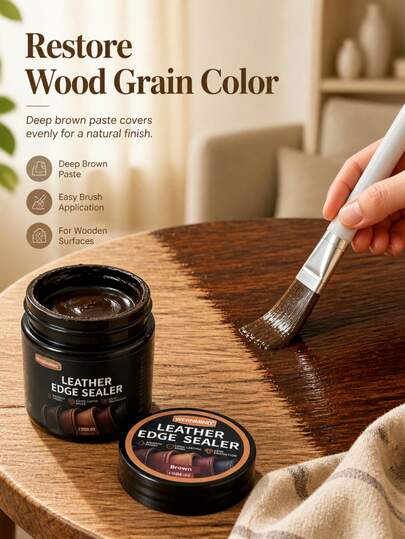 Wood Furniture Touch Up Repair Cream, Easy Brush-On Refinishing Paste For Cabinets, Tables, Chairs, Fill Scratches & Restore Wood Grain Color. Scratch Cover Refinishing Cream For Indoor Wooden Furniture