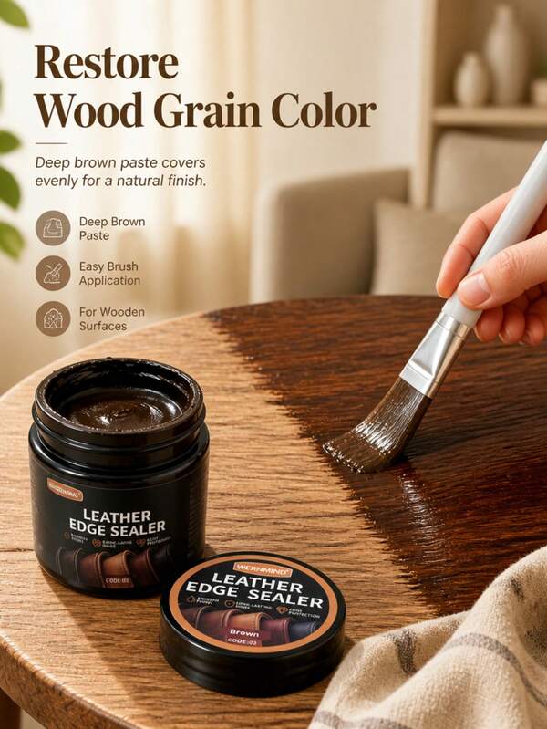 Wood Furniture Touch Up Repair Cream, Easy Brush-On Refinishing Paste For Cabinets, Tables, Chairs, Fill Scratches & Restore Wood Grain Color. Scratch Cover Refinishing Cream For Indoor Wooden Furniture