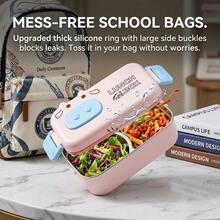 304 Stainless Steel Bento Box Adult, Microwavable Lunch Containers For School Student, 3 Compartment Meal Prep Containers, Divided Food Storage Containers With Lids, Insulated Metal Lunch Box With Utensils, Travel Snack Containers - Multicolor - View 3