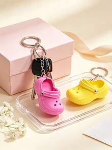 1pc Cute Mini EVA Shoe, Suitable For Keychain Bag Accessory Car Decor Pendant Shoe Ornament Y2K Style Charm - Multicolor - View 5