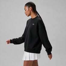 Alo Yoga Alo Accolade Black Crew Neck Pullover - 黑色 - 查看 5