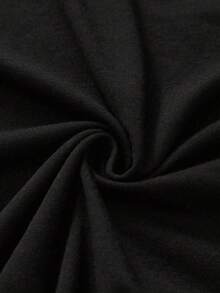 Camiseta de mujer de color liso con cuello redondo, manga corta, estilo casual y suave, ideal para uso diario. - Blanco y Negro - Ver 6