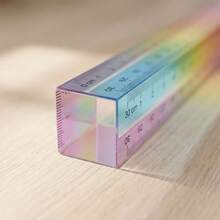 Colorful Ruler Cube, 2-In-1 Geometric Drawing Tool, Math Learning Stationery Set, Drawing & Measuring Stationery, Math Teaching Aid, Painting Supplies, Ruler Accessories, Multi-Functional Plastic Geometric Shape, Back To School, Graduation Gift - A - View 8