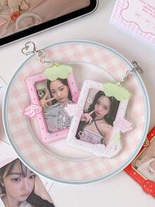 1 PC Pixel Style Angel Card Holder, 3-Inch Storage And Protection Case, Idol Idol Idol Card Display Pendant Set, First Day Of School - Multicolor - View 7