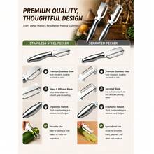 Multifunctional Kitchen Vegetable Peeler - Silver - View 3