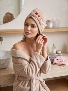 1/2/3pcsMicrofiber Hair Drying Towel Wrap, Super Absorbent Quick Dry Hair Turban Cap For Women, Anti-Frizz Bath Accessory, Soft Coral Fleece Hair Towel Wrap - Multicolor - View 1