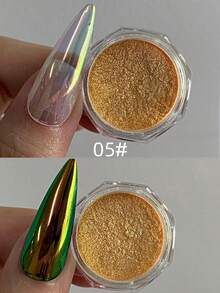 極光變色龍美甲粉 (0.3g/瓶)，鏡面效果美甲用品，DIY美甲沙龍裝飾 - 彩色 - 查看 13