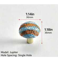 1pc Creative Cartoon Planet Single Hole Drawer Handle, Kids Room Decor For Wardrobe, Bookshelf, Shoe Cabinet, Small Pull Handle, Perfect For Closet Doors, Luxury Home Decor | Elegant Cabinet Knob - single hole - View 11