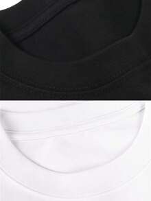 Halloween Basic T-Shirt Ghost - 黑色 - 查看 3