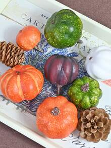 Halloween Decoration Props Artificial Pumpkin Foam Fake Flowers Vegetable Harvest Festival Accessories Pumpkin Suit Model - Pumpkin - View 8