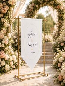 Welcome To Our Wedding Rustic Wedding Welcome Banner, Minimalist Ceremony Banner, Suitable For Wedding, Birthday And Party Backdrop - Multicolor - View 8