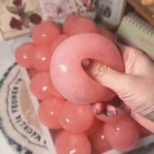Peach Ice Cream Squishy Toy, Shapeable, Crystal Clear Jelly Texture, Adult Stress Relief - 彩色 - 查看 6