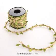 1 Roll 10M Leaf Jute Twine, Multi Color Artificial Green Leaf Wax String, DIY Craft Braided Decor Rope For Gift Wrapping Floral Arrangement Wall Decor - 1Pc - View 14