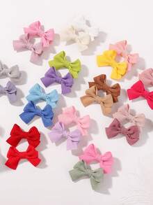 6/20 piezas Accesorios para el cabello de mascotas de unicolor y a rayas - Minimalista, fresco y lindo en varios colores, adecuado para todas las estaciones, textura suave y cómoda, decoraciones para el aseo de gatos/perros (color aleatorio) - Multicolor - Ver 6