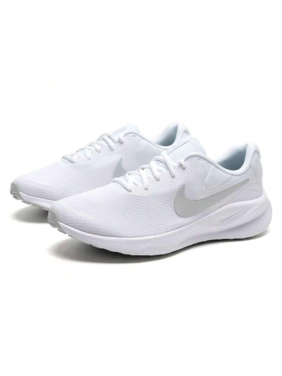 Men's Running Shoes 2026 New REVOLUTION 7 Cushioned Lightweight Breathable Road Running Shoes FB2207-100 - White - View 1