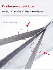 No-Drill Self-Adhesive Mosquito Net Screen For Bedroom - Grey-edged Grey Mesh, Full Piece - View 4
