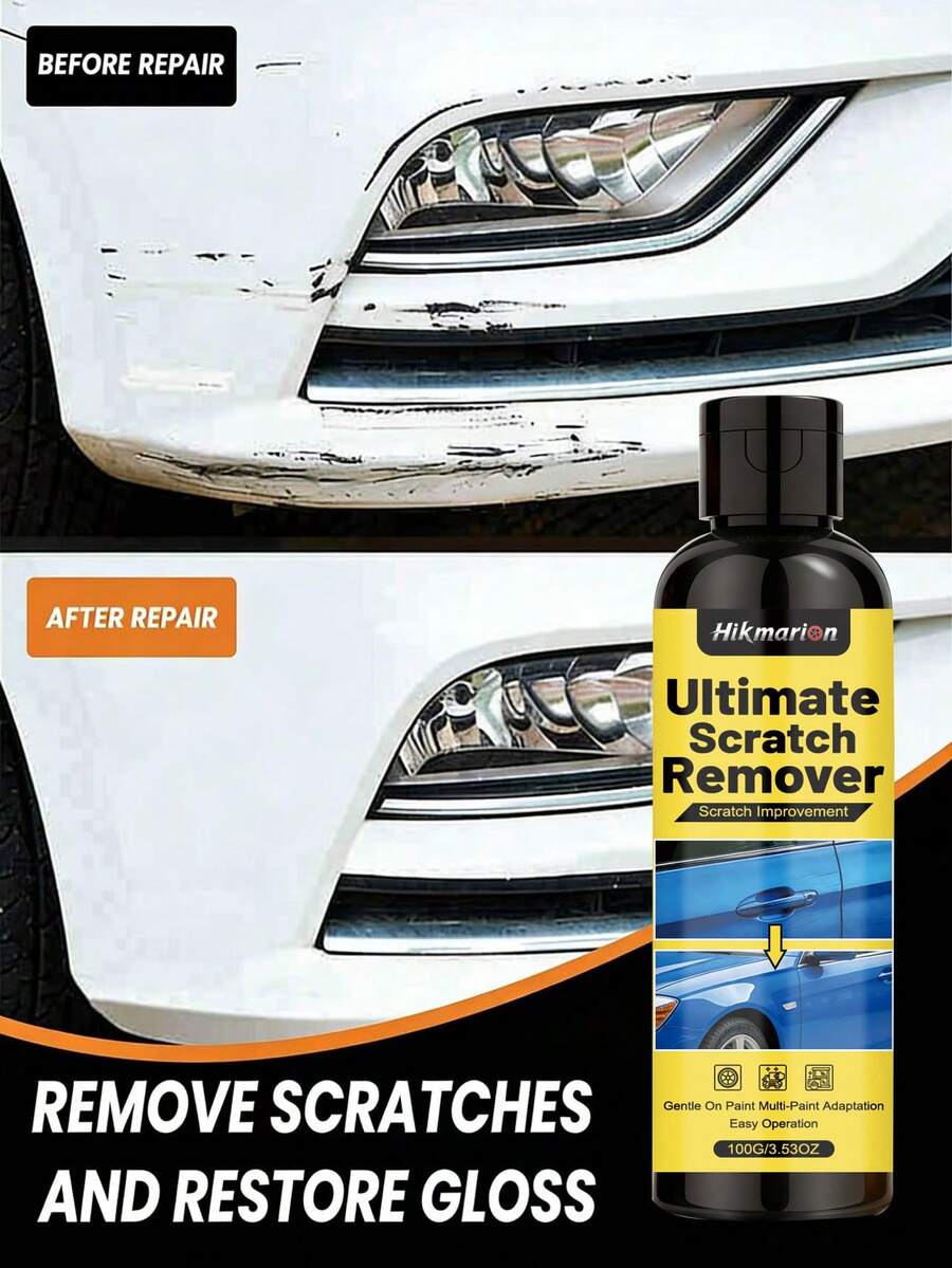 Car Scratch Remover Paste, Paint Surface Light Scratch Water Stain Oxidation Layer Repair Polishing Paste, Comes With Sponge, Universal For All Car Paint, Easy To Use
