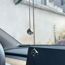 銀色骰子吊墜汽車後視鏡掛飾創意高級車內裝飾 - A - 查看 8