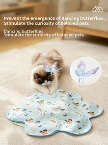 Automatic Interactive Cat Toys 360° Irregular Movement Simulating Prey, Hands-Free, USB Rechargeable, Smart Sensing Rotation Cat Teaser Wand , Stimulating Hunting Instinct, Self-Entertainment Tool Pet Toys Automatic Cat Toys - Blue - View 4