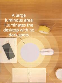 1 pieza Lámpara de escritorio LED, luz de lectura con clip de control táctil, 3 temperaturas de color, recargable por USB, luz suave de protección ocular, lámpara de escritorio, iluminación de mesita de noche, lámpara táctil, iluminación, brillo ajustable - Multicolor - Ver 9