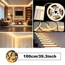 Battery Powered LED Light Strip (Batteries Not Included), Warm White & Bright White, Wireless Switch Control, Suitable For TV Backlight, Party, Bedroom, Camping, DIY Home Decor, Perfect Choice For Thanksgiving - 彩色 - 查看 9