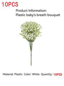 40 piezas/20 piezas/10 piezas/1 pieza Flores artificiales de aliento de bebé blanco, sueltas, adecuadas para decoración del hogar, decoración de mesa, arreglo floral DIY, boda, decoración de jardín, boda, ramo, decoración de jarrón, fiesta del Día de San Valentín, habitación, decoración de sala de estar, decoración de otoño - Blanco - Ver 16