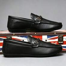 Men's New Casual Loafers, Soft Comfortable Sports Shoes, Outdoor Shoes, Old Money Style Fashion, Autumn - Black - View 3