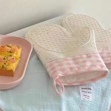 2pcs Heat Resistant Gloves & Anti-Slip Gloves - Kitchen Oven Mitts - Silicone Oven Mitts - Microwave Baking Tools - View 6