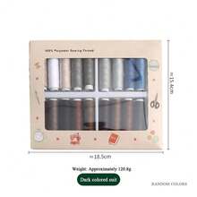 20 piezas/Set Hilo de poliéster para coser Hilo de bordado Set de hilo para acolchado a máquina Para costura a mano y a máquina - 20 piezas de colores mezclados - Ver 6