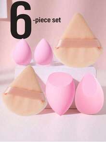 10 piezas/1 pieza Juego de esponjas de maquillaje, borla de polvo de terciopelo, esponja de corrector, borla de maquillaje, esponja de maquillaje, herramientas de maquillaje, esponjas de belleza mixtas para una aplicación perfecta de líquidos, cremas y bases, esponjas de maquillaje multicolor, base de maquillaje sin látex de uso dual seco/húmedo para rostro y corrector, borla de polvo triangular de terciopelo, esponja de belleza, esponja de maquillaje, borla de maquillaje - verde - Ver 17
