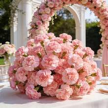 20PCS Artificial Carnations Flowers, Fake Plants, Mother's Day Valentine's Day Silk Carnations, Suitable For Wedding Centerpiece Decoration, Bridal Shower, Table Decor, Home Party, Birthday Decoration, Realistic Carnations, Artificial Flower Stems, Silk Artificial Flowers, Funeral Arrangement, Wedding Bouquet, Cemetery Wreath, DIY Crafts - Pink - View 9