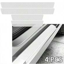4pcs Invisible Door Sill Protector, Durable Material Resistant To Wear, Protects Car Door Frame, Minimalist Design - 4PC Transparent Anti-scratch Film - View 5